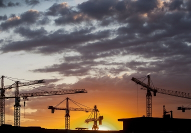 Image of construction cranes
