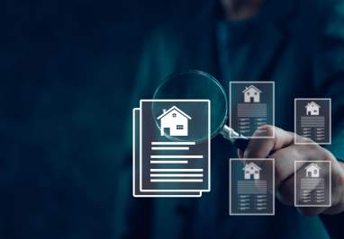 Residential real estate document concept