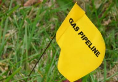 Yellow Gas Pipeline Flag