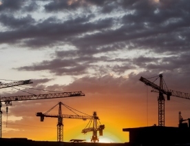 Image of construction cranes